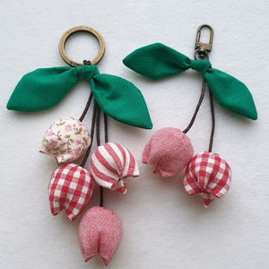 핸드메이드 튤립 키링(2개 세트) 이미지