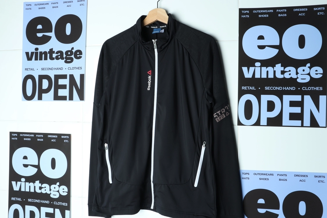 (XL-2XL) 리복 집업 바람막이 점퍼자켓 져지 이미지