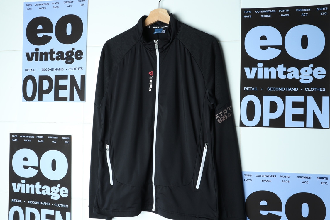 (XL-2XL) 리복 집업 바람막이 점퍼자켓 져지 이미지