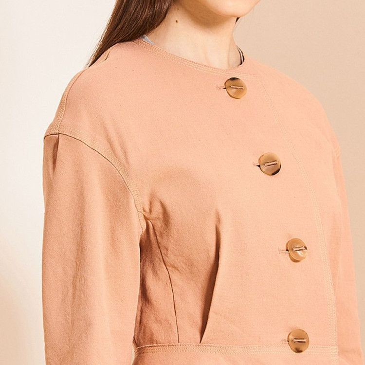 랑방컬렉션(LANVIN) 린넨 블렌드 페플럼자켓 55 이미지