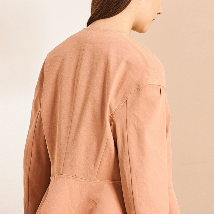 랑방컬렉션(LANVIN) 린넨 블렌드 페플럼자켓 55 이미지