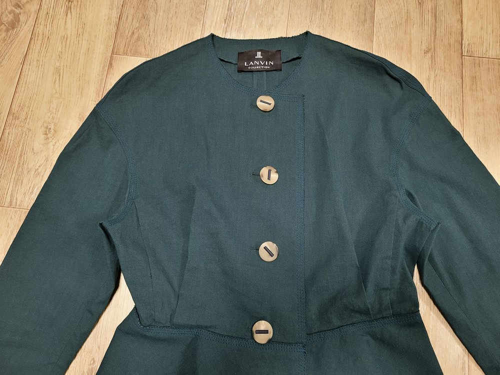 랑방컬렉션(LANVIN) 린넨 블렌드 페플럼자켓 55 이미지