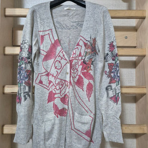 여성 그림 롱가디건(55사이즈) 이미지