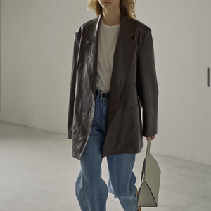 파사드패턴 가죽자켓 s 브라운 이미지