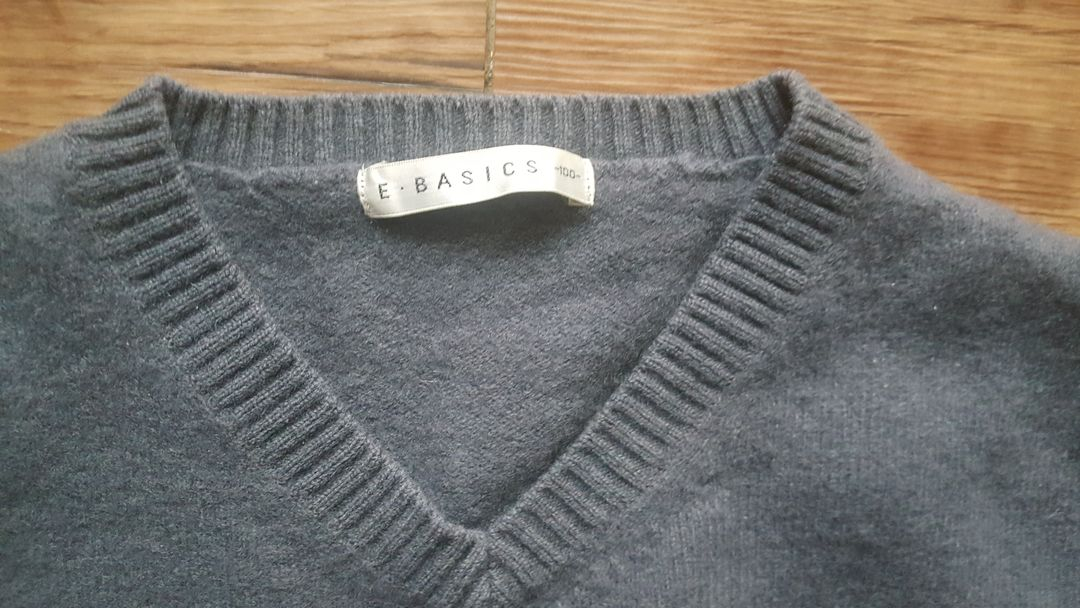 남성90 165 긴팔 라운드티 니트티 면티 수영복상의 이미지