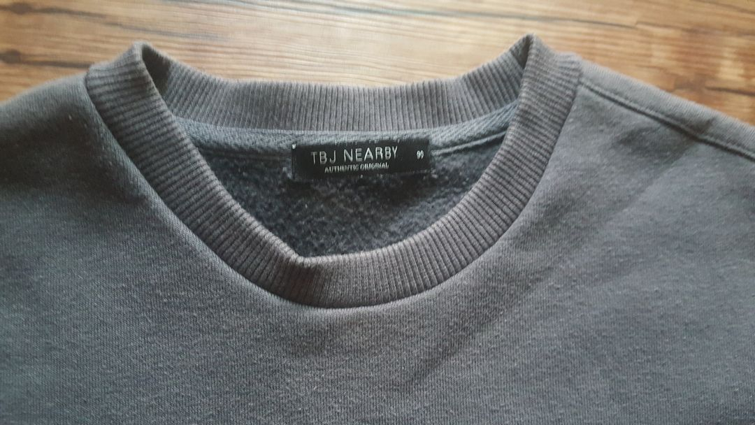 남성90 165 긴팔 라운드티 니트티 면티 수영복상의 이미지