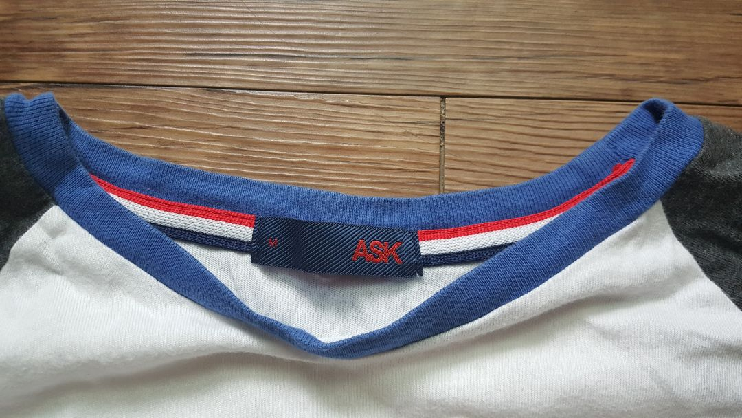 남성90 165 긴팔 라운드티 니트티 면티 수영복상의 이미지