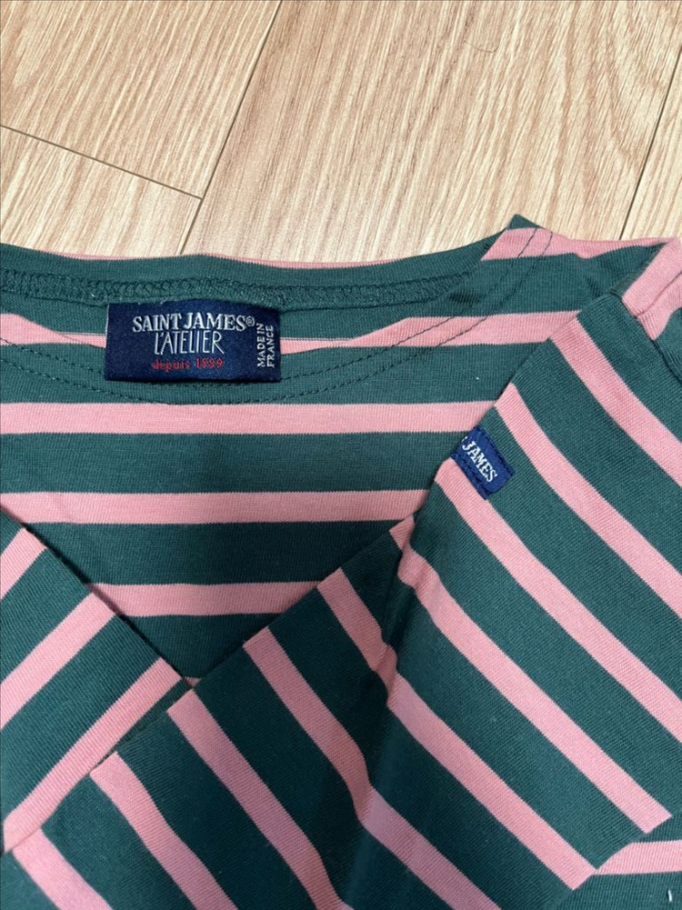 세인트제임스 키즈 단가라 티셔츠 망키에르 4y 이미지