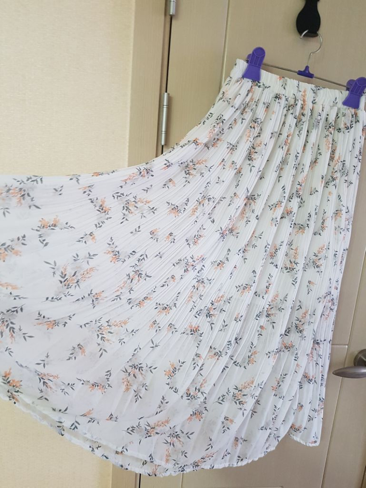 쉬폰 롱스커트 이미지