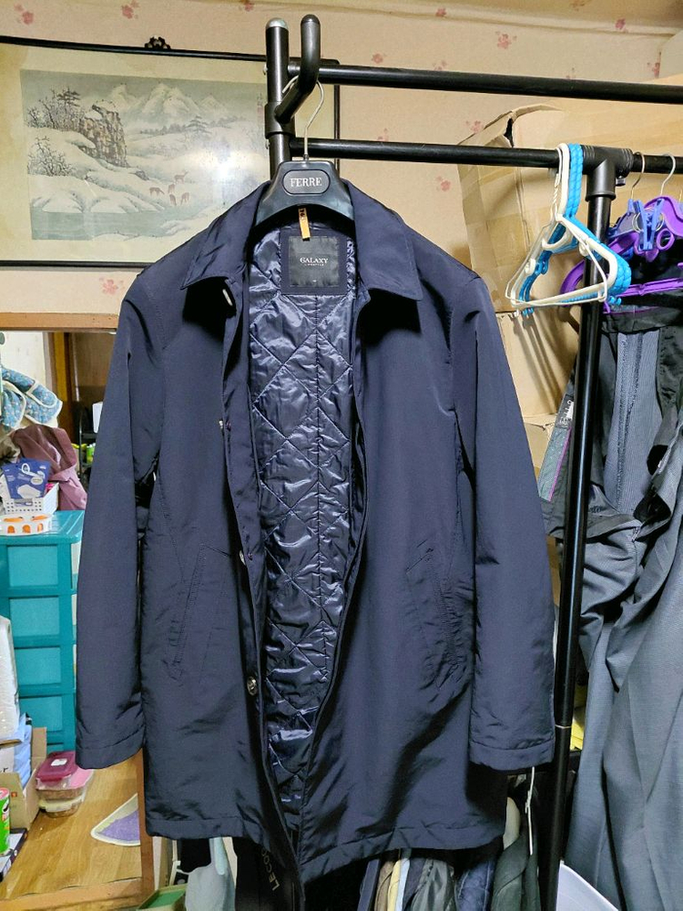 [갤럭시]라이프스타일 패딩 인 퀄팅 트렌치코트100사이즈 이미지