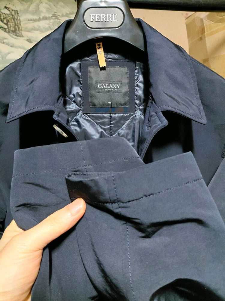 [갤럭시]라이프스타일 패딩 인 퀄팅 트렌치코트100사이즈 이미지