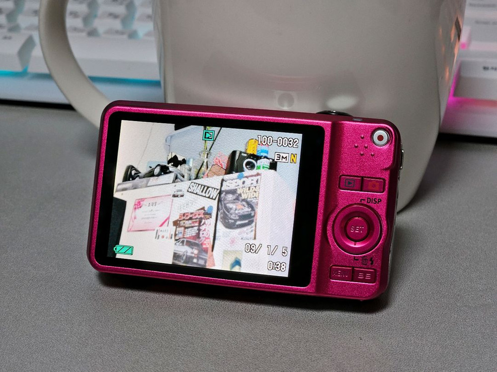 카시오 엑슬림 z90 핑크 카리나 츄 디카 이미지