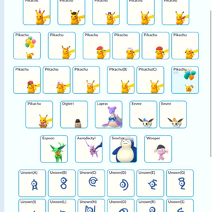 포켓몬 고 각종 풀강 레거시 전로치,코스튬,안농 이로치 판매합니다 이미지