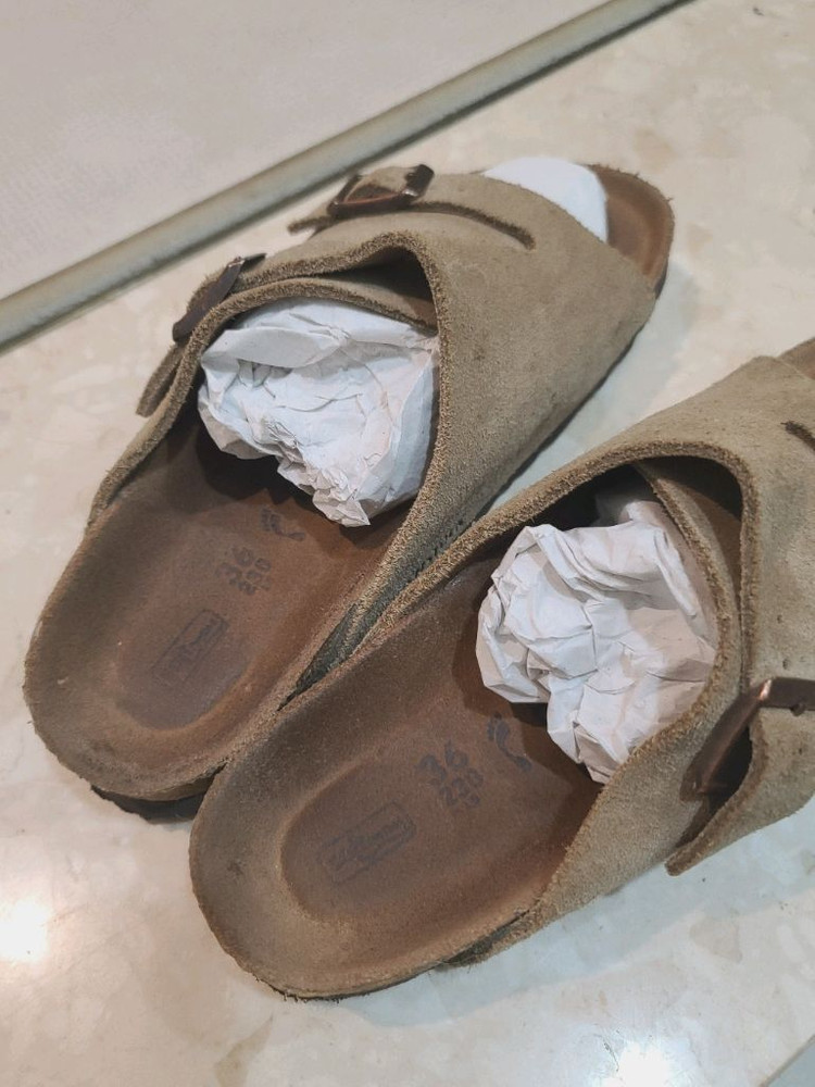 버켄스탁 취리히 스웨이드 여름 샌들 신발 36 230 베이지브라운 이미지