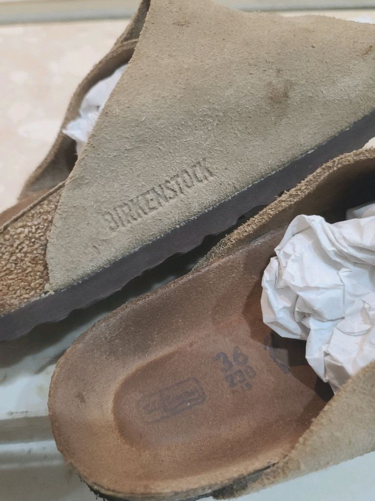 버켄스탁 취리히 스웨이드 여름 샌들 신발 36 230 베이지브라운 이미지