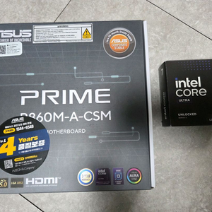 인텔 15세대 i7 265K cpu와, B860M 메인보드 이미지