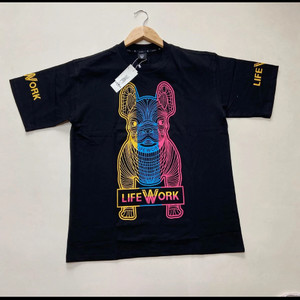 라이프워크 불독 반팔 티셔츠 블랙 L(100) 이미지