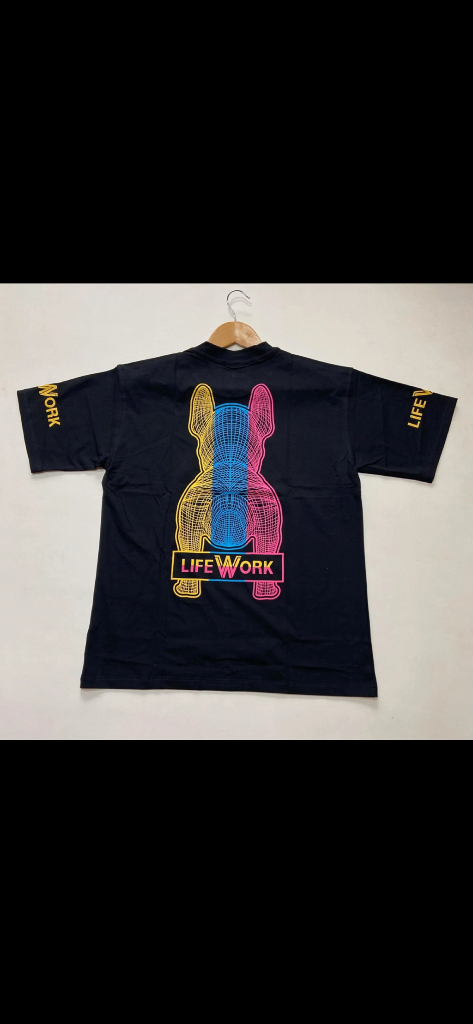 라이프워크 불독 반팔 티셔츠 블랙 L(100) 이미지