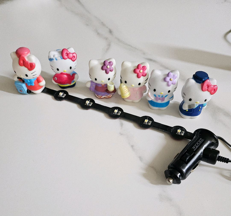 헬로키티 LED 차량용품 라이트 6구인형 희귀키티 세트 이미지