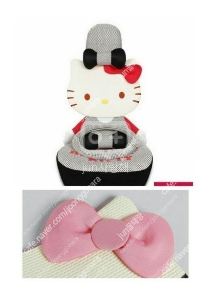 키티 차량용품 자동차 시트커버 헬로키티 매쉬 통기성 시트커버 #완전새거# 이미지