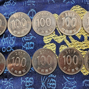 2017년 100원 동전 10개 일괄 이미지