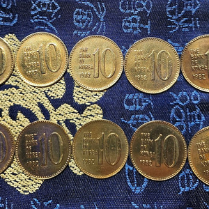 1982년 10원 동전 10개 일괄 이미지