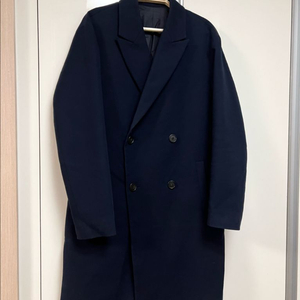 한섬 시스템옴므 SYSTEM 남성 이태리소재 간절기 더블 코트 트렌치 자켓 네이비 이미지