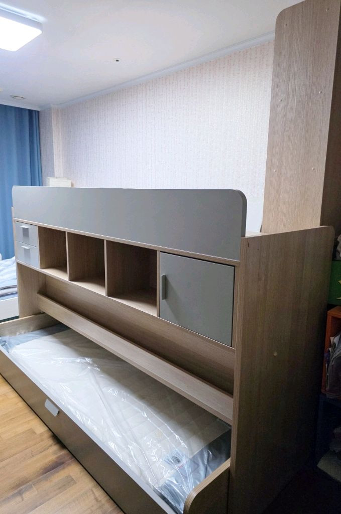 <가격내림>꿈꾸는요셉 엘리 책상침대 풀세트(새상품 오가닉 매트리스 포함) 이미지