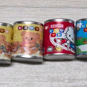 빈티지 헬로키티/곰돌이 비스킷 통 6개 이미지