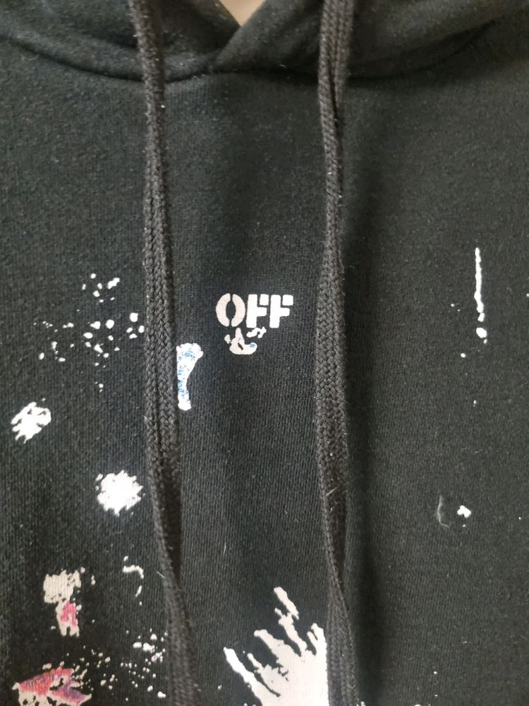 OFF 페인팅 블랙 후드티[L] 이미지