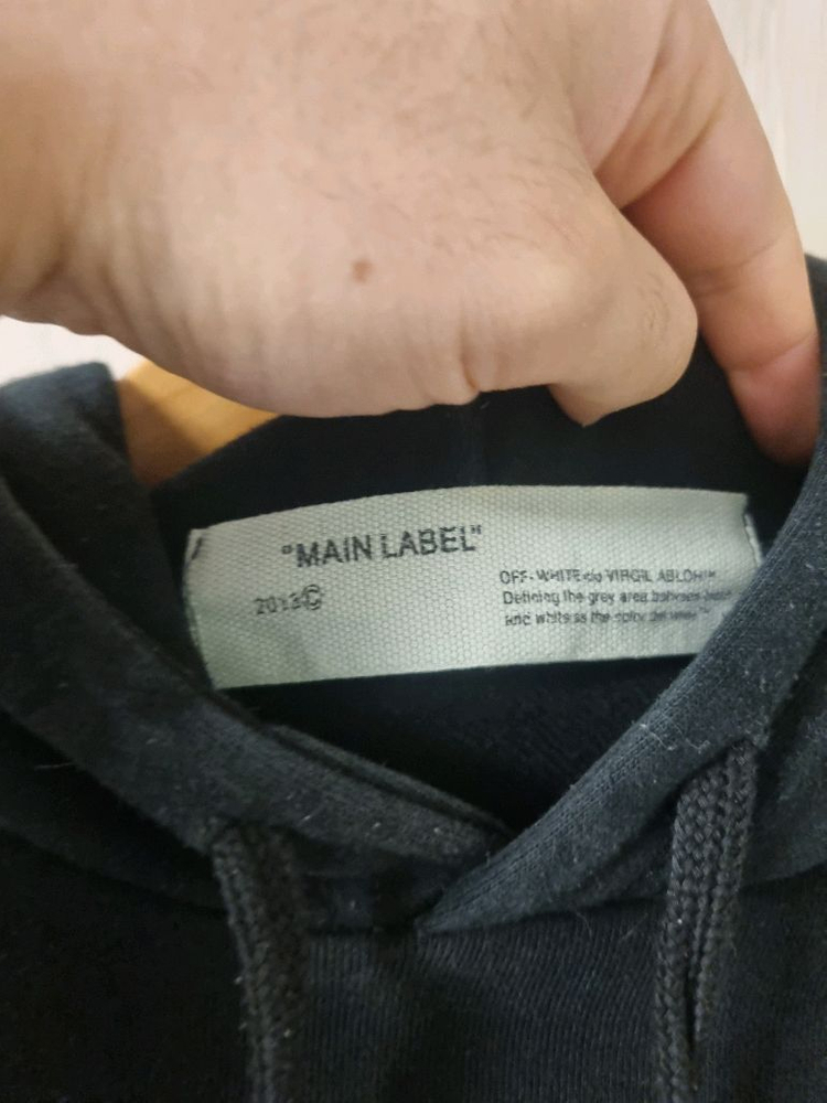 OFF 페인팅 블랙 후드티[L] 이미지