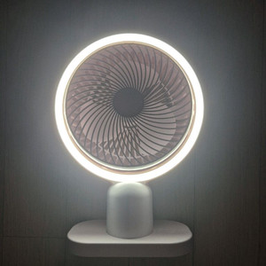 젠크 LED 책상용 선풍기 - 새제품 화이트 색상 이미지