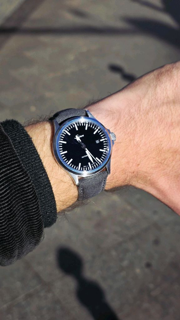 SINN(진) 알칸타라 가죽 시계스트랩 그레이 이미지