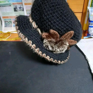 여성 비니 와치캡 겨울 도톰한 기모 패션 니트 모자 이미지