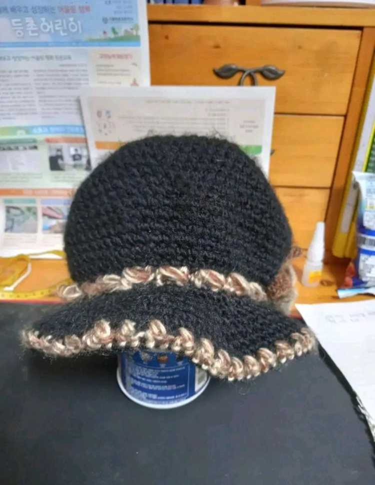 여성 비니 와치캡 겨울 도톰한 기모 패션 니트 모자 이미지