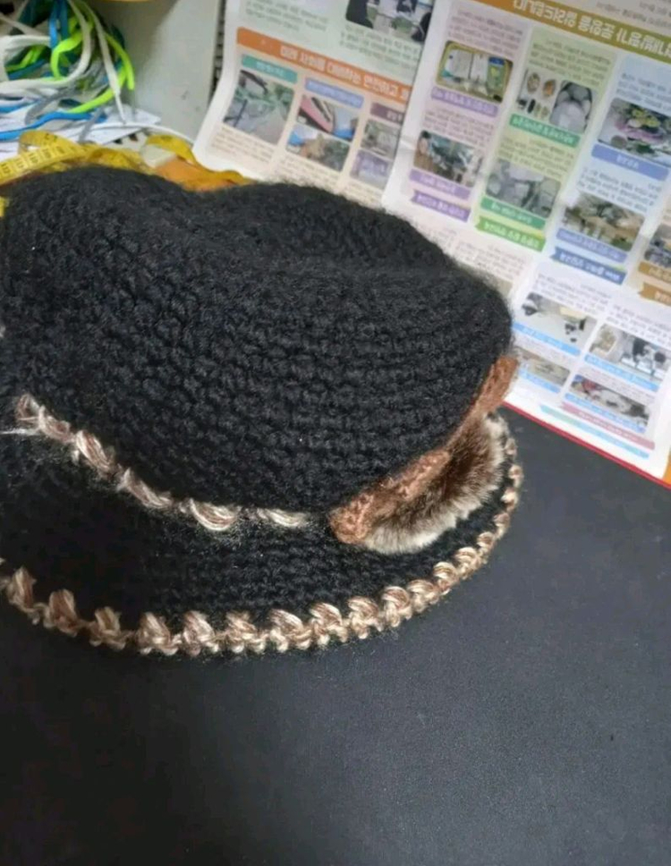 여성 비니 와치캡 겨울 도톰한 기모 패션 니트 모자 이미지