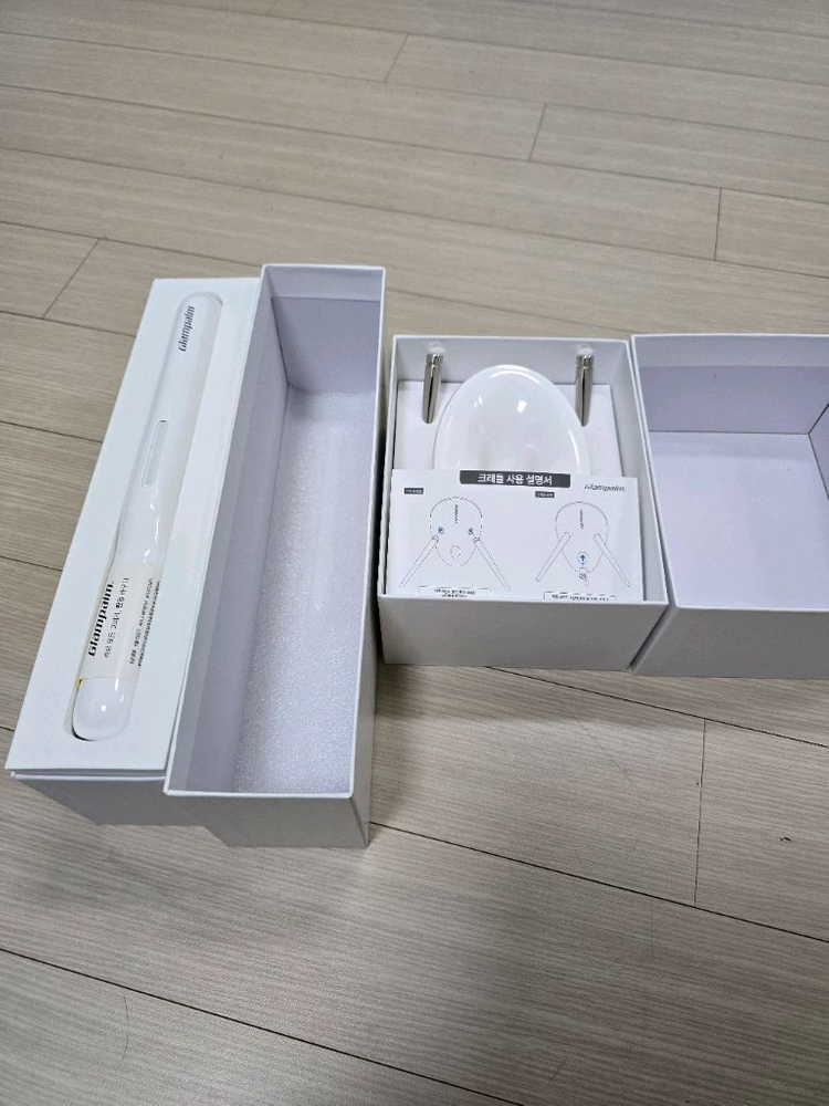 (미사용 새상품)글램팜 GP244AS 무선 고데기, 크레들포함 풀세트 이미지