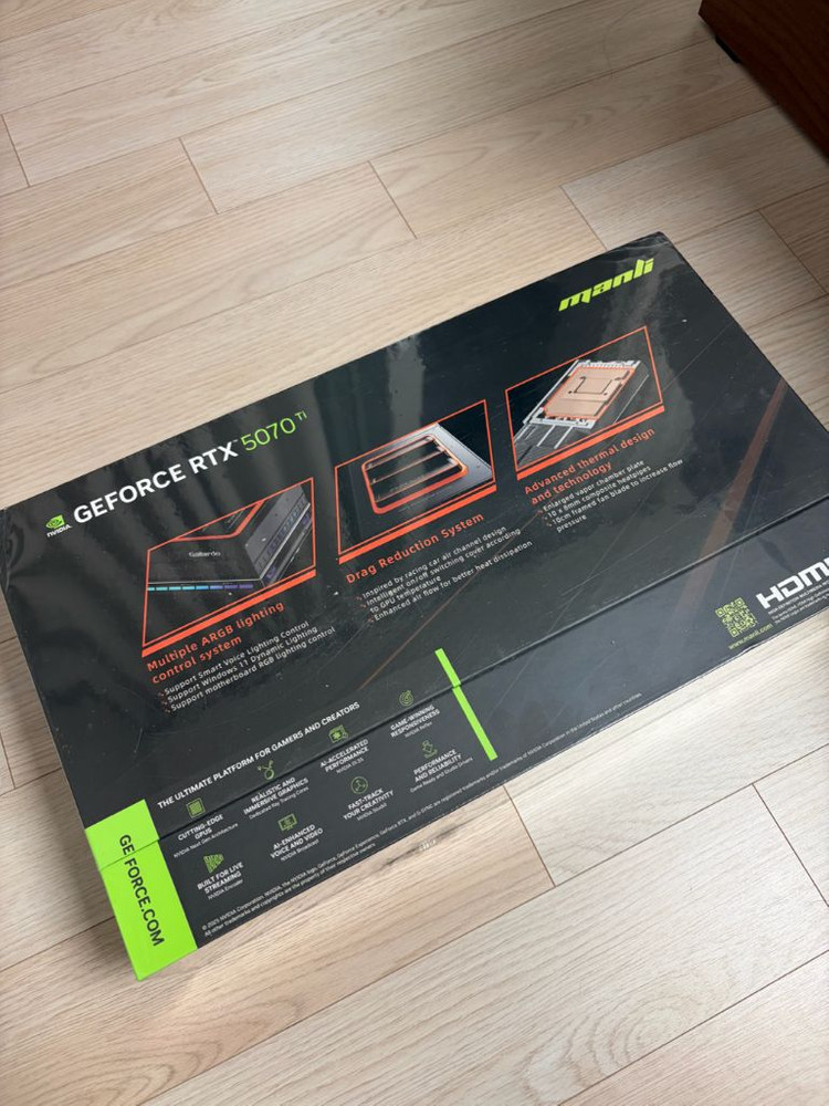 새상품 만리 RTX 5070Ti Gallardo 갈라르도 가야르도 인텍컴퍼니 윙치킨 이미지