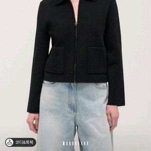 한섬 타임 칼라 니트 집업 자켓 이미지