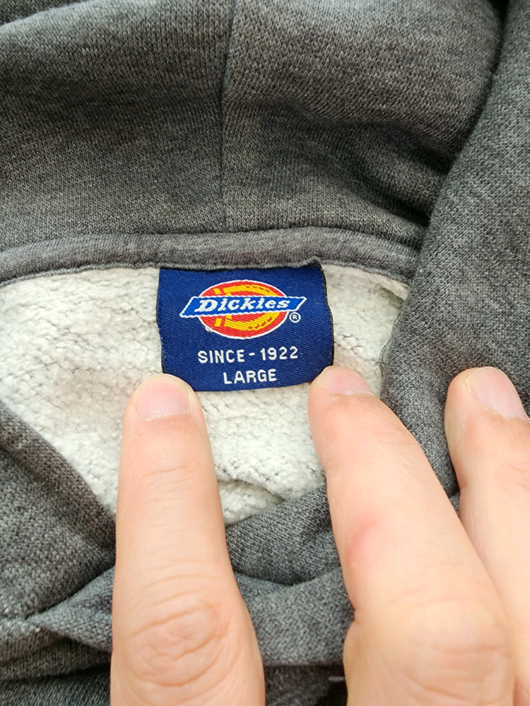 DICKIES 디키즈 회색 후드티. L(100)사이즈 그레이 후드 티셔츠 이미지
