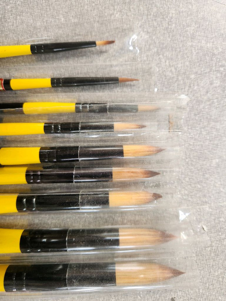 미그린 수채화 둥근붓 +납작붓 11개 이미지