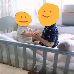 쁘띠라뱅 에코베어 아기침대 +메트리스+침대가드 모두 포함 이미지
