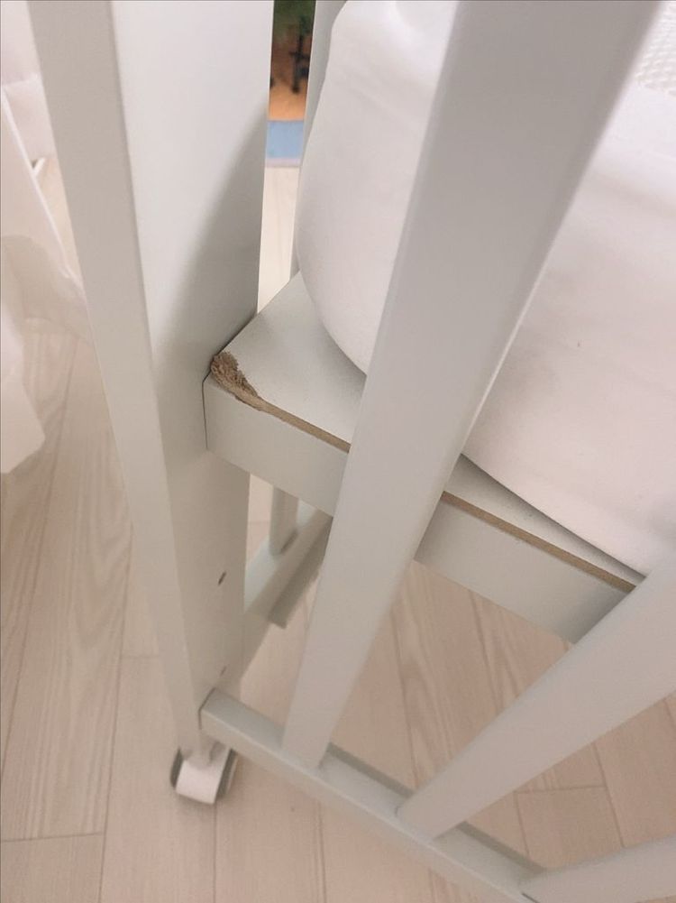 쁘띠라뱅 에코베어 아기침대 +메트리스+침대가드 모두 포함 이미지