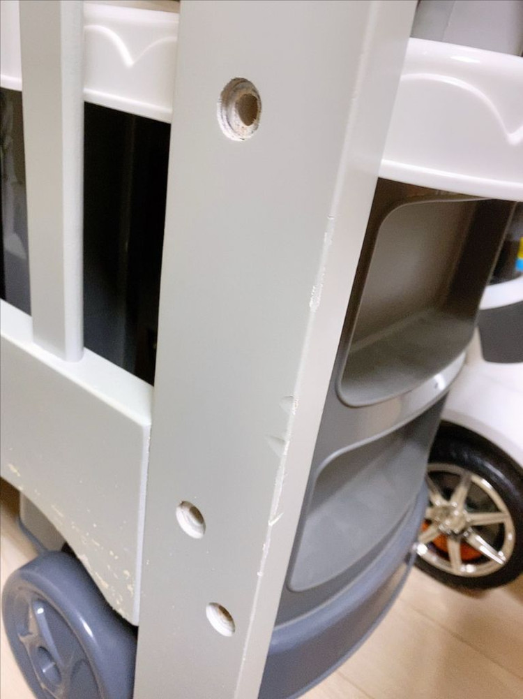 쁘띠라뱅 에코베어 아기침대 +메트리스+침대가드 모두 포함 이미지