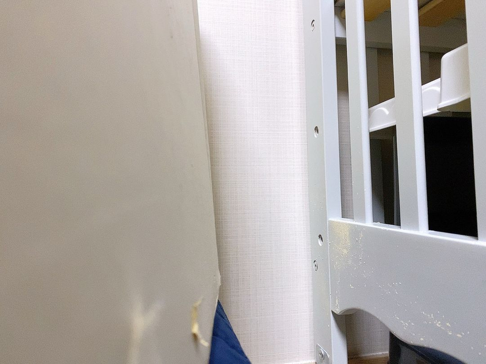 쁘띠라뱅 에코베어 아기침대 +메트리스+침대가드 모두 포함 이미지