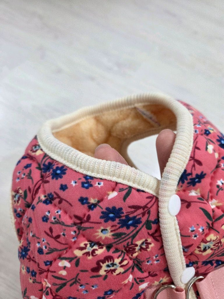 애견 강아지 꽃분홍 김장조끼 목도리 세트 XL ( 4.5~5.5kg ) 이미지