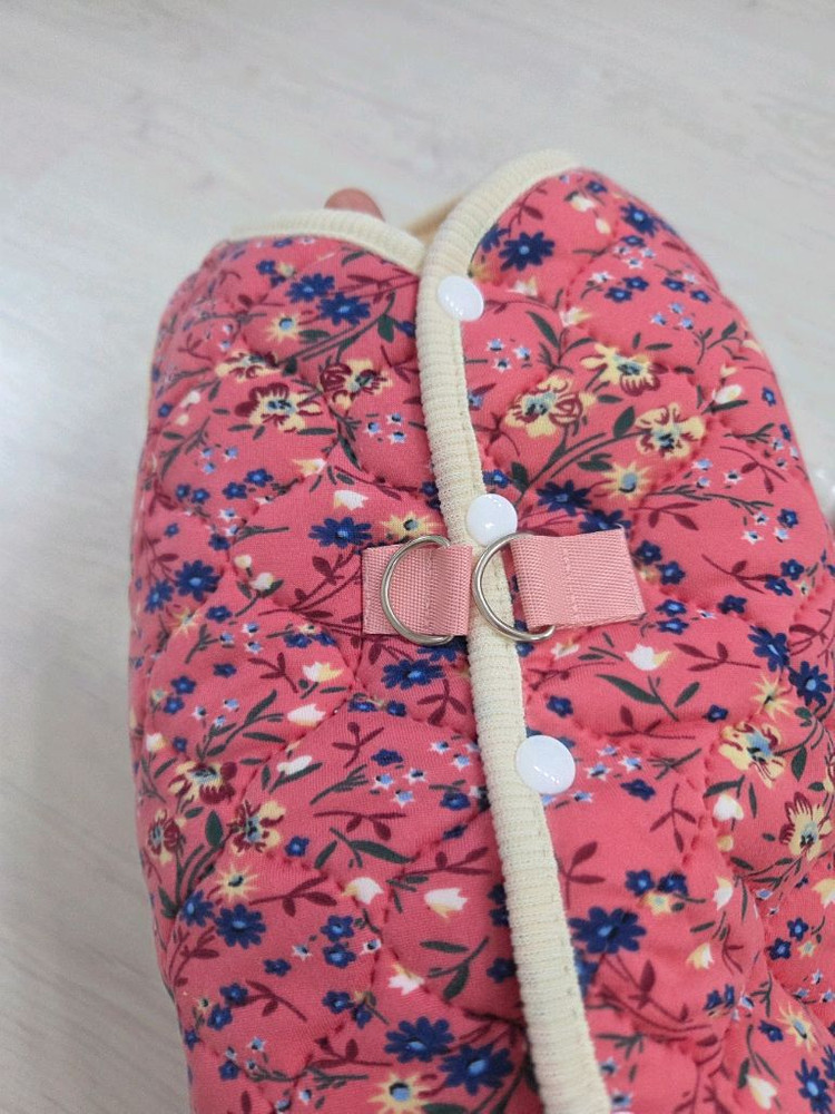 애견 강아지 꽃분홍 김장조끼 목도리 세트 XL ( 4.5~5.5kg ) 이미지