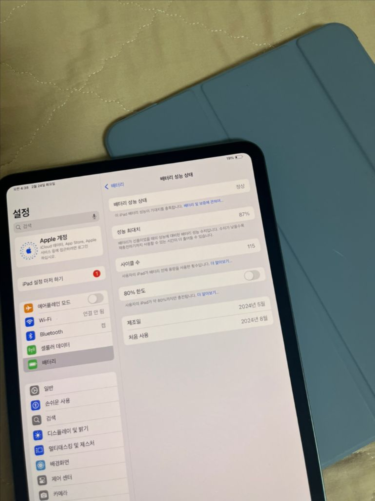 아이패드프로 11인치 M4칩 256GB 5G 셀룰러 이미지