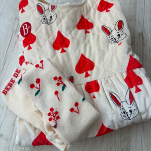 베베드피노 스페이드앨리벨벳퀼팅원피스110+레깅스100[일괄] 이미지