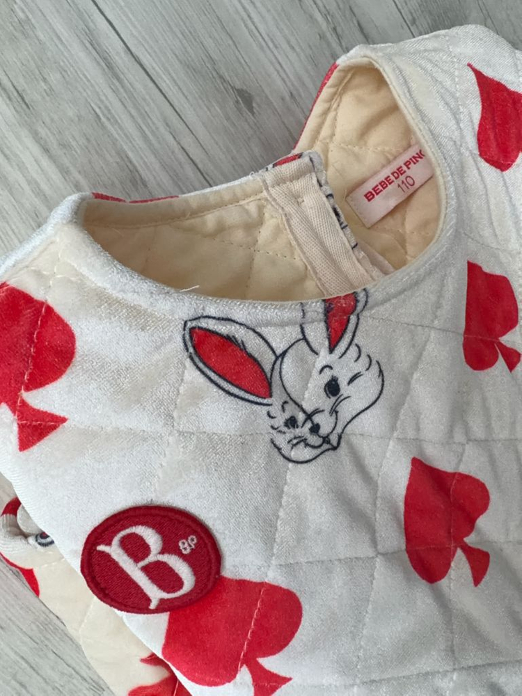 베베드피노 스페이드앨리벨벳퀼팅원피스110+레깅스100[일괄] 이미지